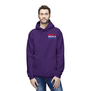 America x 3 - Unisex Hooded Sweatshirt, Made in USA