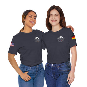 WHM - Flags on Sleeves - Unisex Jersey Short Sleeve Tee