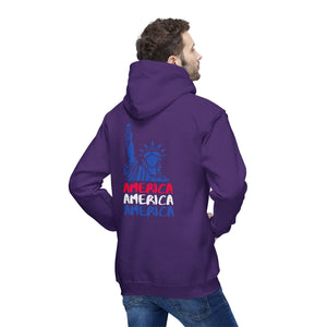 America x3!!! - Unisex Hooded Sweatshirt, Made in US