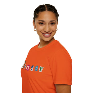 Senior - Adult Sizing - Blank Back - Unisex Softstyle T-Shirt