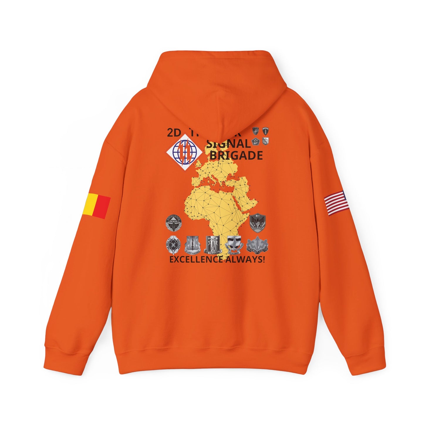 39th SSB - Flags on Sleeves - Unisex Heavy Blend™ Hooded Sweatshirt