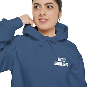 Sow Smiles - Skeleton Back - Unisex Garment-Dyed Hoodie