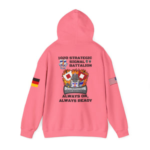 S4 - Option 1 - 102D SSB - Flags on Sleeves - Unisex Heavy Blend™ Hooded Sweatshirt