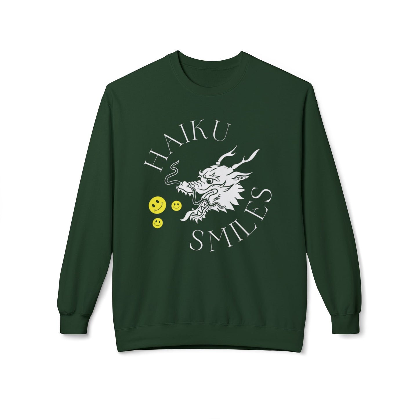 Haiku Smiles - Unisex Midweight Softstyle Fleece Crewneck Sweatshirt