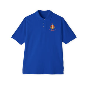 CAB Sword - Orange Text - Men's Piqué Polo