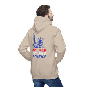 America x 3 - Unisex Hooded Sweatshirt, Made in USA