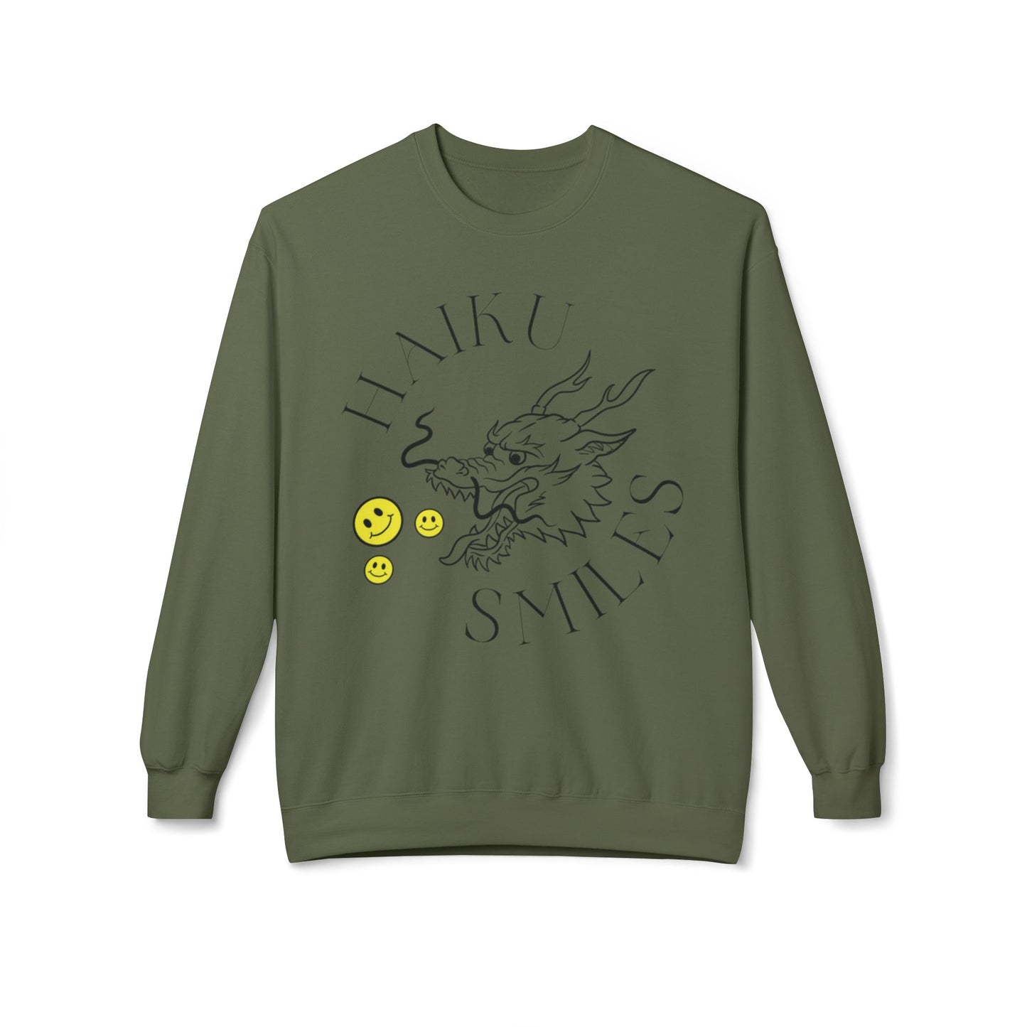 Haiku Smiles - Unisex Midweight Softstyle Fleece Crewneck Sweatshirt