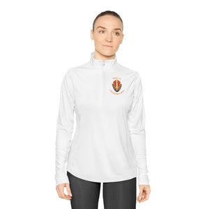 CAB Sword - Orange text - Ladies Quarter-Zip Pullover