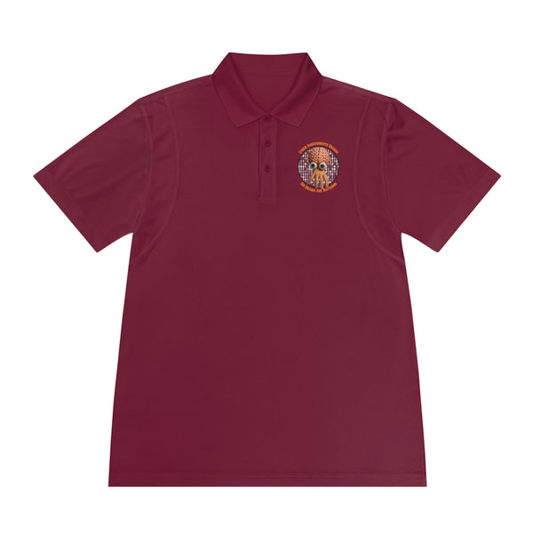 CAB Big Brains - Orange text - Men's Sport Polo Shirt