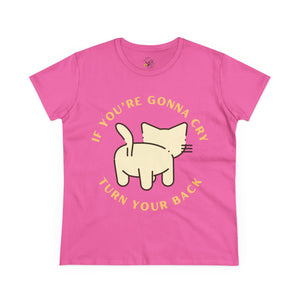 Turn Around With A Smile - Women's Midweight Cotton Tee
