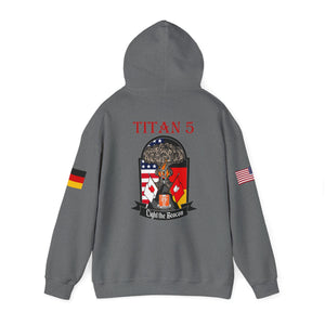 Titan 5 Call Sign -  USANEC-S - Flags on Sleeves - Unisex Heavy Blend™ Hooded Sweatshirt