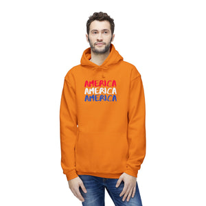 America x3!!! - Unisex Hooded Sweatshirt, Made in US