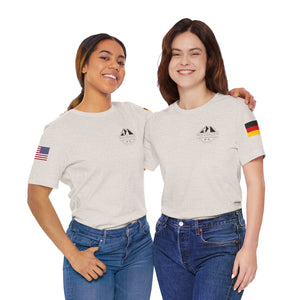 WHM - Flag on Sleeves - Unisex Jersey Short Sleeve Tee