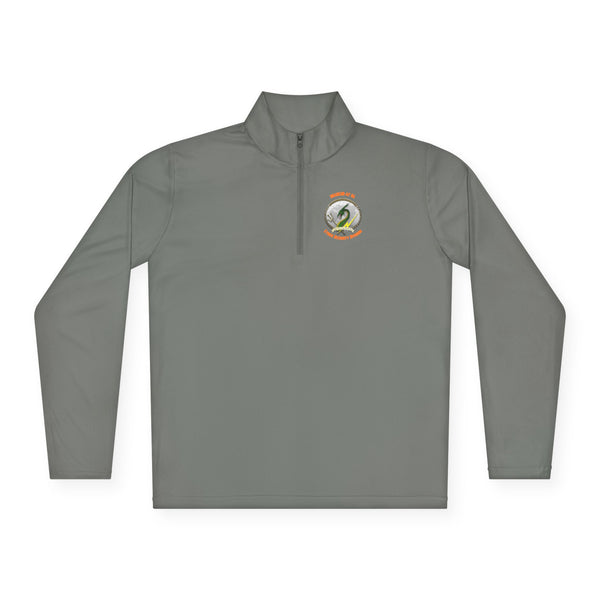 CSD Dragon - Orange text - Unisex Quarter-Zip Pullover