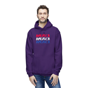 America x3!!! - Unisex Hooded Sweatshirt, Made in US