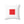 Signal Flag - Red Square on White - Spun Polyester Square Pillow