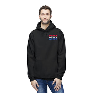 America x 3 - Unisex Hooded Sweatshirt, Made in USA