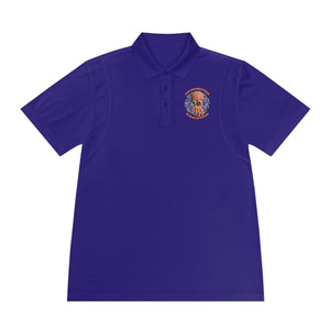 CAB Big Brains - Orange text - Men's Sport Polo Shirt