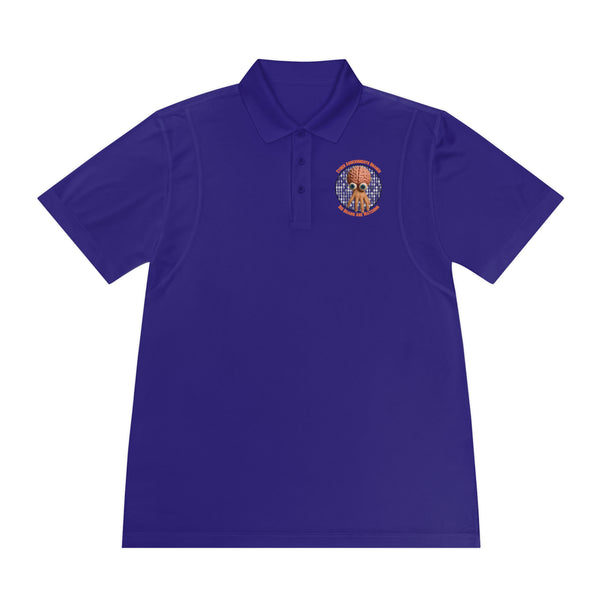 CAB Big Brains - Orange text - Men's Sport Polo Shirt