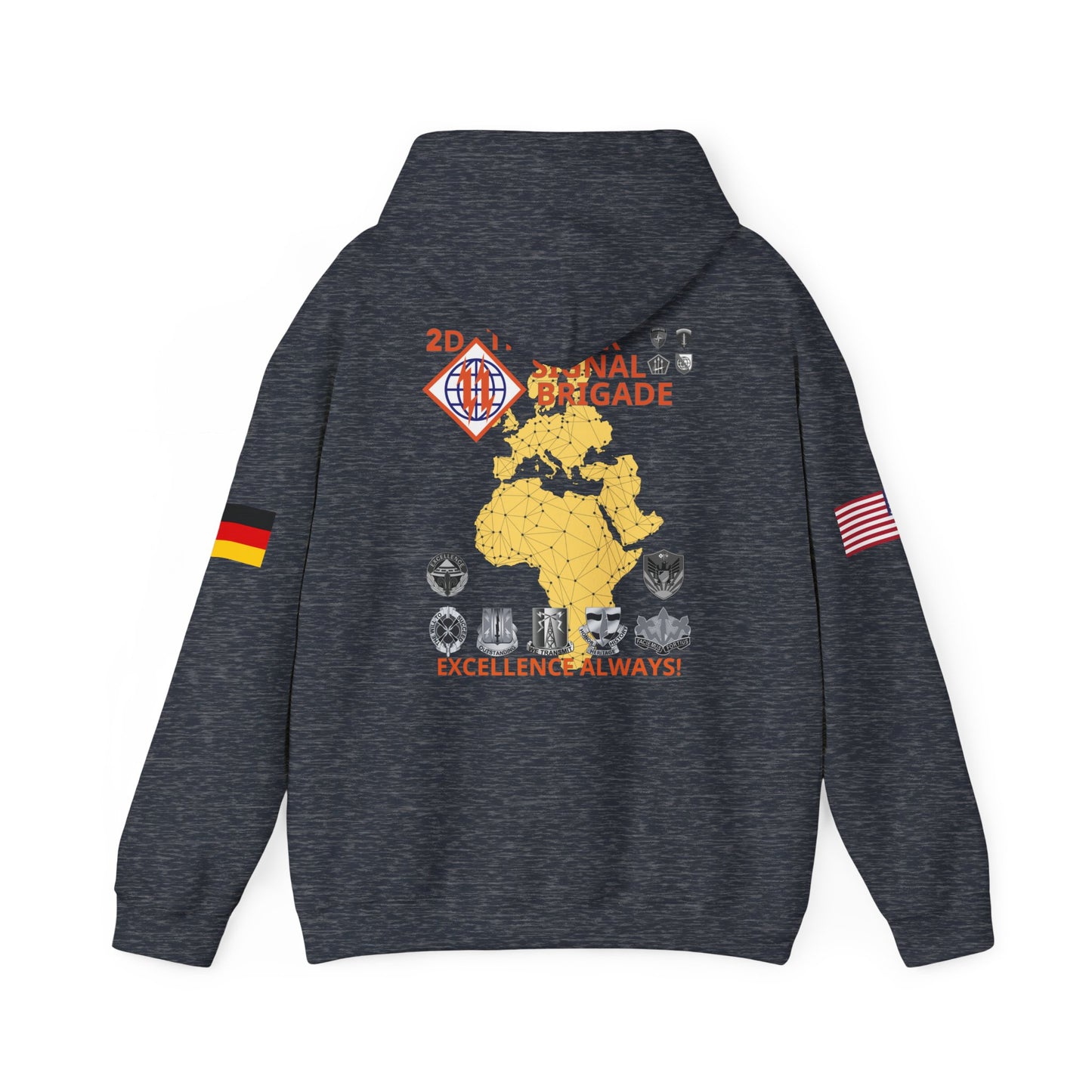 102D SSB - Flags on Sleeves - Unisex Heavy Blend™ Hooded Sweatshirt