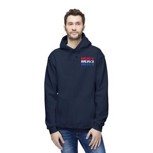 America x 3 - Unisex Hooded Sweatshirt, Made in USA