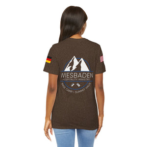 WHM - Flag on Sleeves - Unisex Jersey Short Sleeve Tee