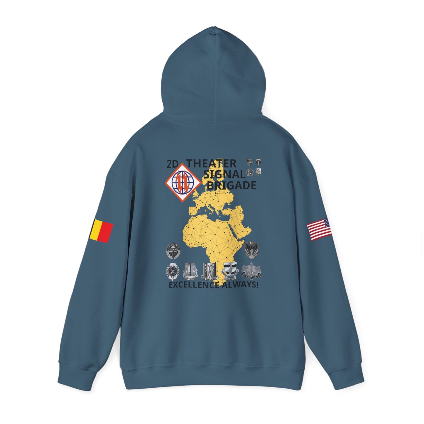 39th SSB - Flags on Sleeves - Unisex Heavy Blend™ Hooded Sweatshirt