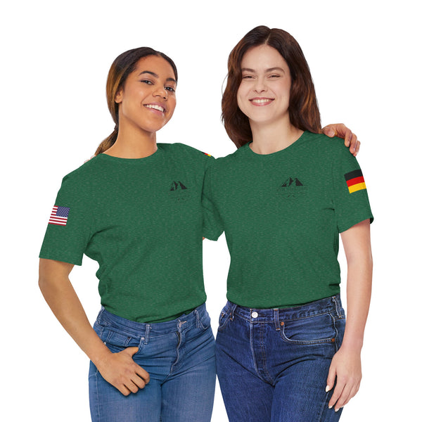 WHM - Flag on Sleeves - Unisex Jersey Short Sleeve Tee