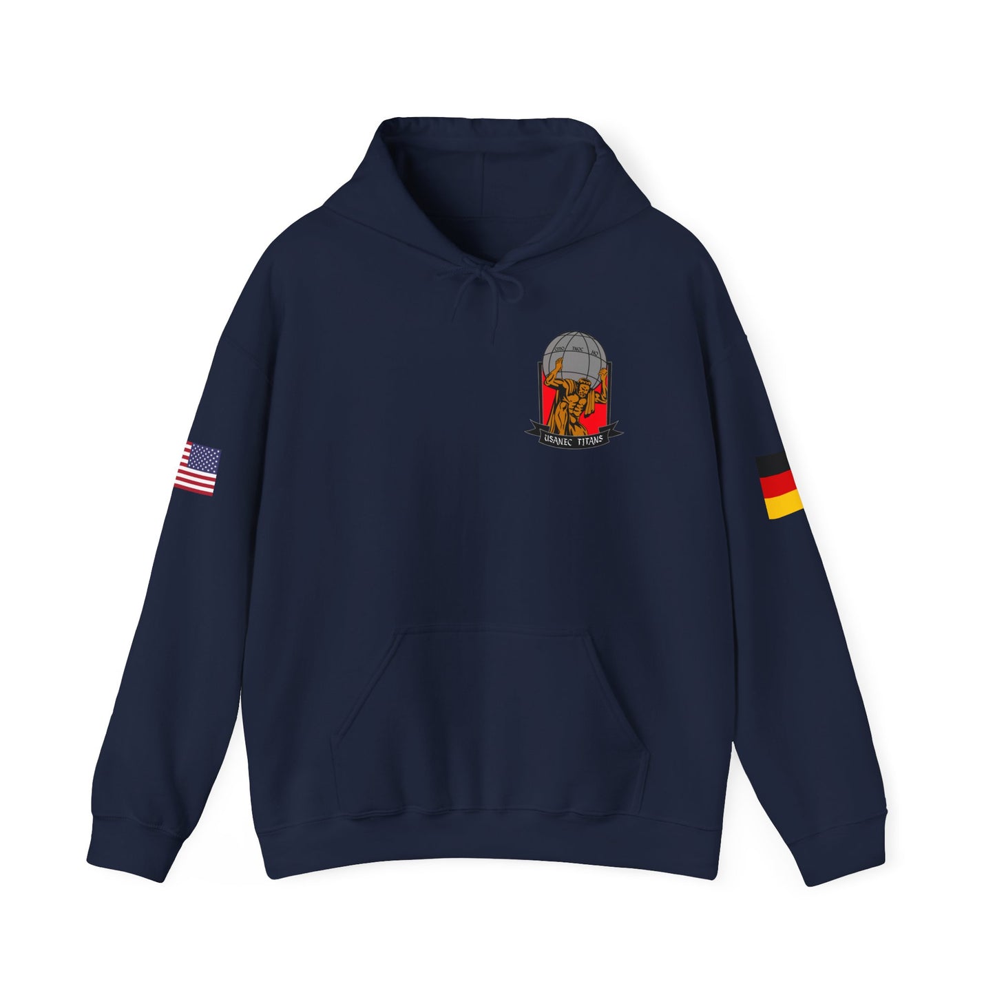 USANEC-S - Flags on Sleeves - Unisex Heavy Blend™ Hooded Sweatshirt