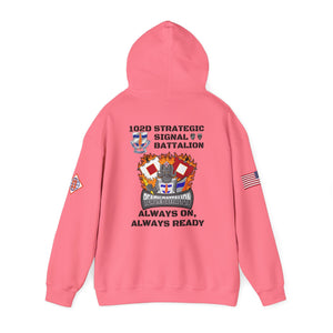 S4 - Option 2 - 102D SSB - Flags on Sleeves - Unisex Heavy Blend™ Hooded Sweatshirt