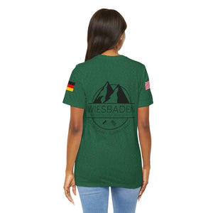 WHM - Flag on Sleeves - Unisex Jersey Short Sleeve Tee