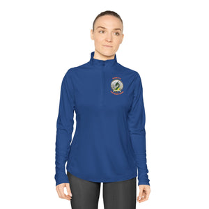 CSD Dragon - Orange text - Ladies Quarter-Zip Pullover