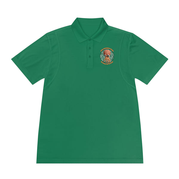 CAB Big Brains - Orange text - Men's Sport Polo Shirt