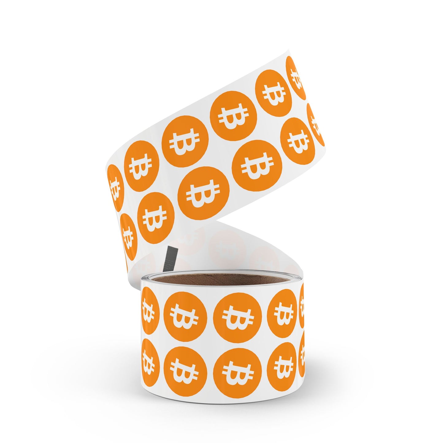 Bitcoin Round Sticker Label Rolls