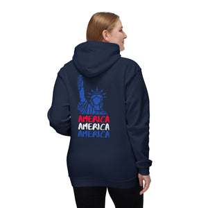 America x 3 - Unisex Hooded Sweatshirt, Made in USA