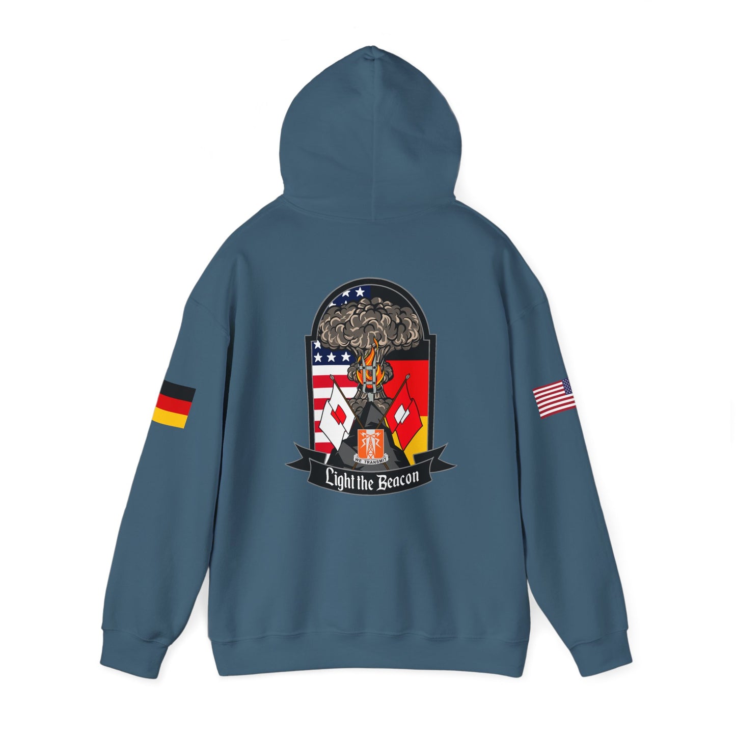 USANEC-S - Flags on Sleeves - Unisex Heavy Blend™ Hooded Sweatshirt