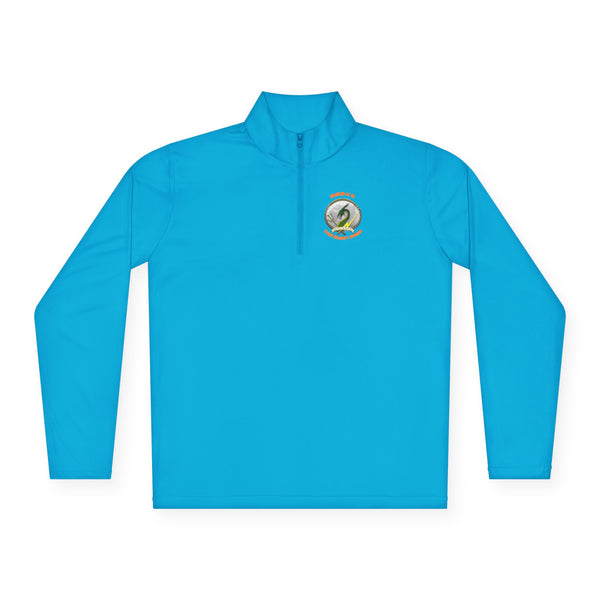 CSD Dragon - Orange text - Unisex Quarter-Zip Pullover