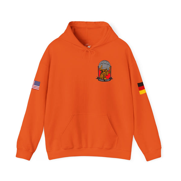 CMO Call Sign -  USANEC-S - Flags on Sleeves - Unisex Heavy Blend™ Hooded Sweatshirt