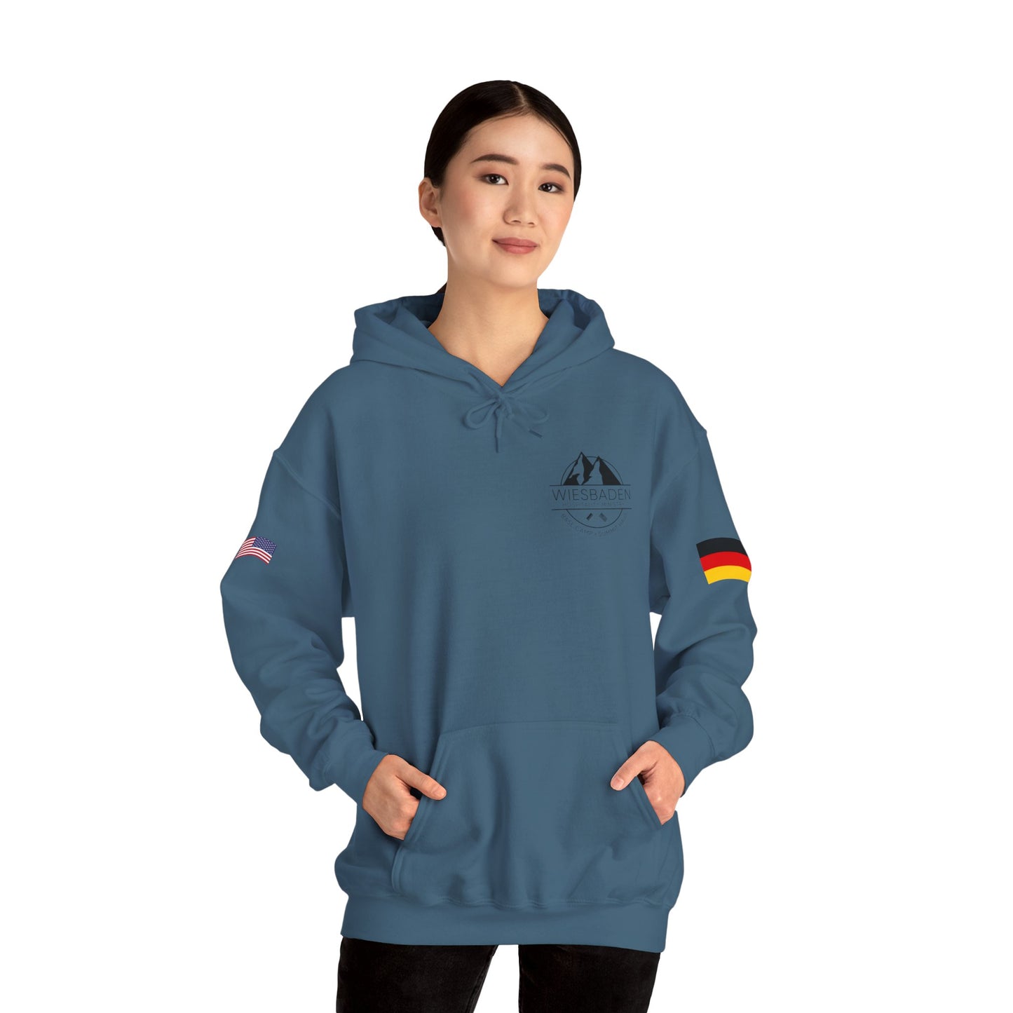 WHM - Flags on Sleeves - Unisex Heavy Blend™ Hooded Sweatshirt