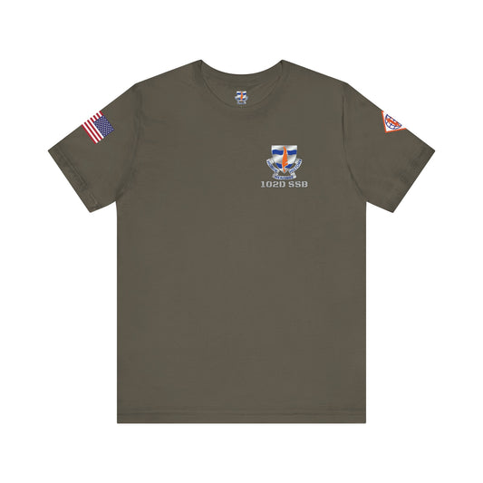 102d SSB - Sleeve with USA/2TSB - Unisex Jersey Short Sleeve Tee