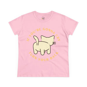 Turn Around With A Smile - Women's Midweight Cotton Tee