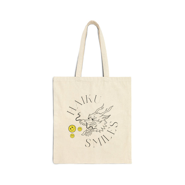 Haiku Smiles Cotton Canvas Tote Bag