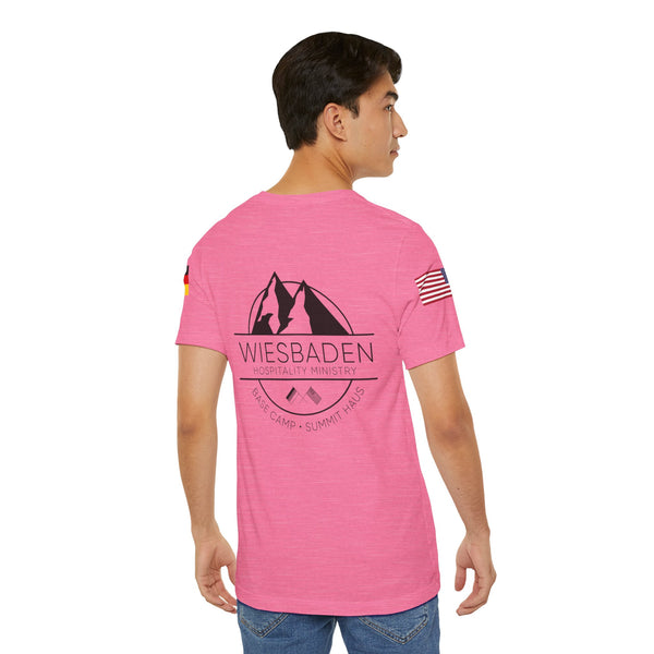 WHM - Flag on Sleeves - Unisex Jersey Short Sleeve Tee