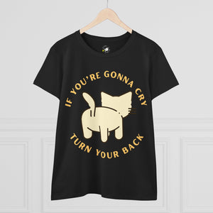 Turn Around With A Smile - Women's Midweight Cotton Tee