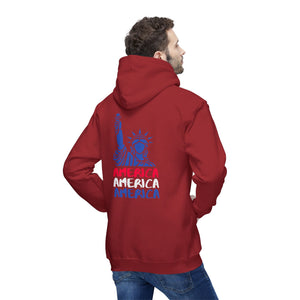 America x3!!! - Unisex Hooded Sweatshirt, Made in US
