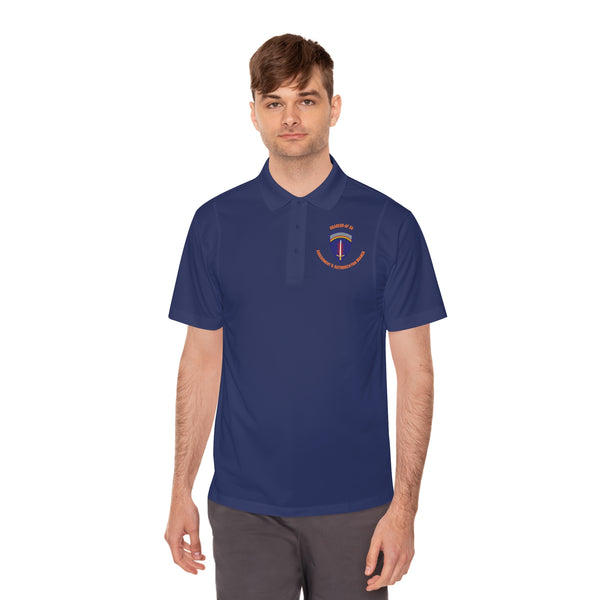 AAB U'R-AF -Orange text - Men's Sport Polo Shirt