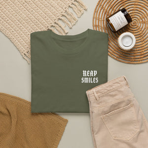 Reap Smiles - Embroidery - Unisex Heavy Cotton Tee