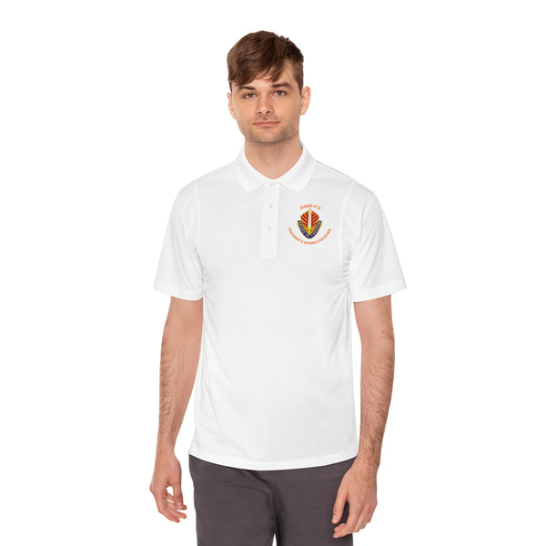 AAB Sword - Orange text - Men's Sport Polo Shirt