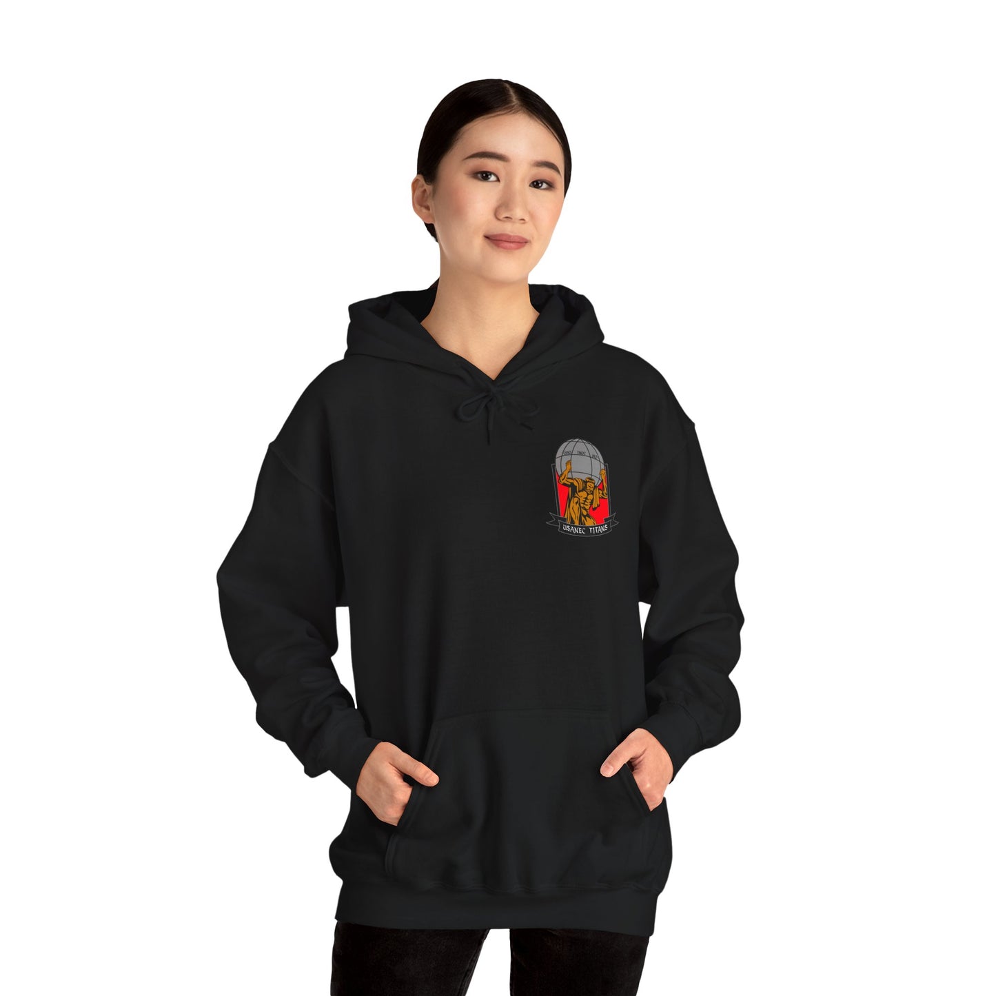 Titan 5 Call Sign - No Flags on Sleeves - USANEC-S - Unisex Heavy Blend™ Hooded Sweatshirt