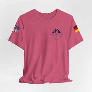 WHM - Flags on Sleeves - Unisex Jersey Short Sleeve Tee